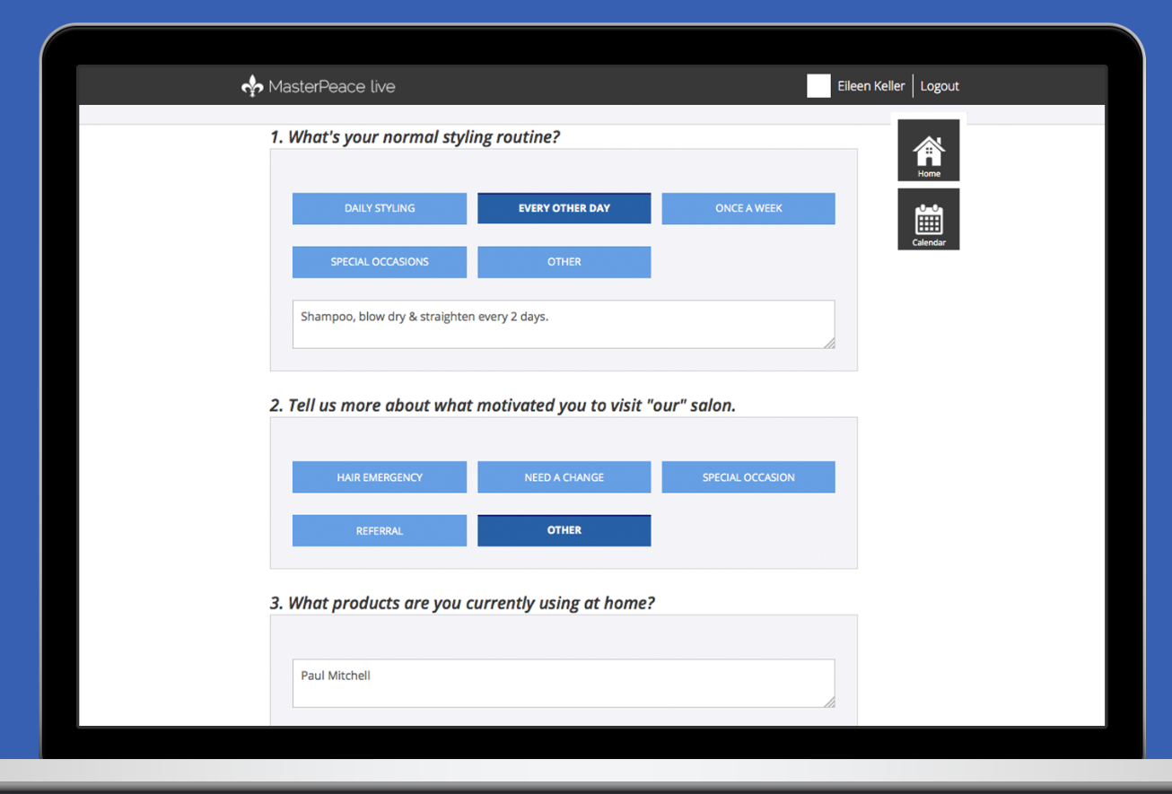 screenshot of MasterPeace live